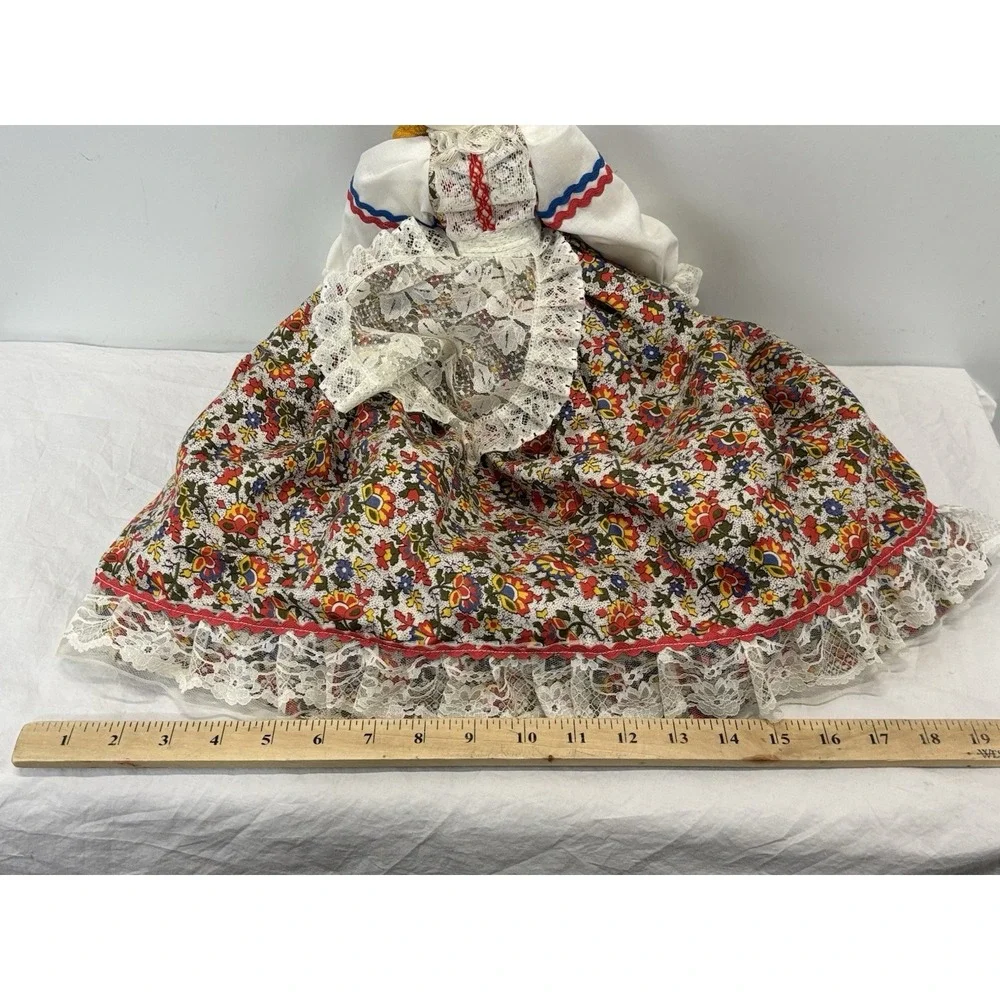 Vtg Russian Tea Doll Cozy Cover Folk Art Grandma Core Kitschy Handmade Insulated